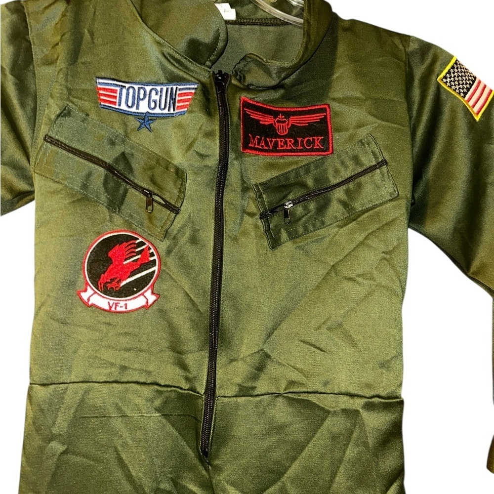 Top Gun Maverick Kids Flight Suit Halloween Costume Unisex Child Large 10/12